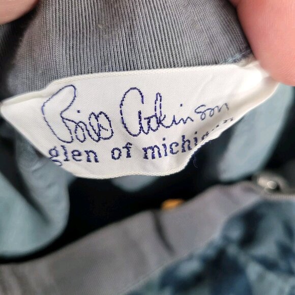 Vtg Bill Atkinson 60s Velvet Skirt Sz XS Small 25" Waist Blue Jaquard Long Maxi - Picture 8 of 8